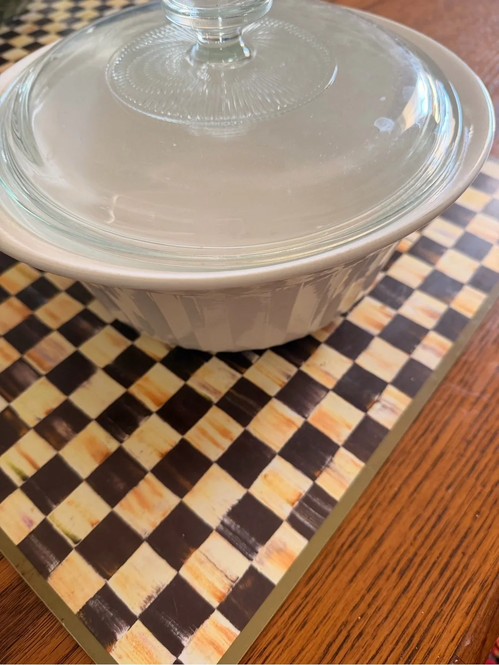 Corningware French White Ceramic Serving Dish - White 2.5 qt with glass lid